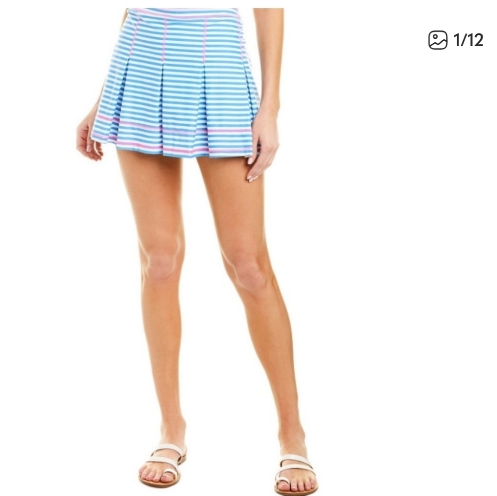 Sail to Sable Striped Mini Skirt with Orange Highlights